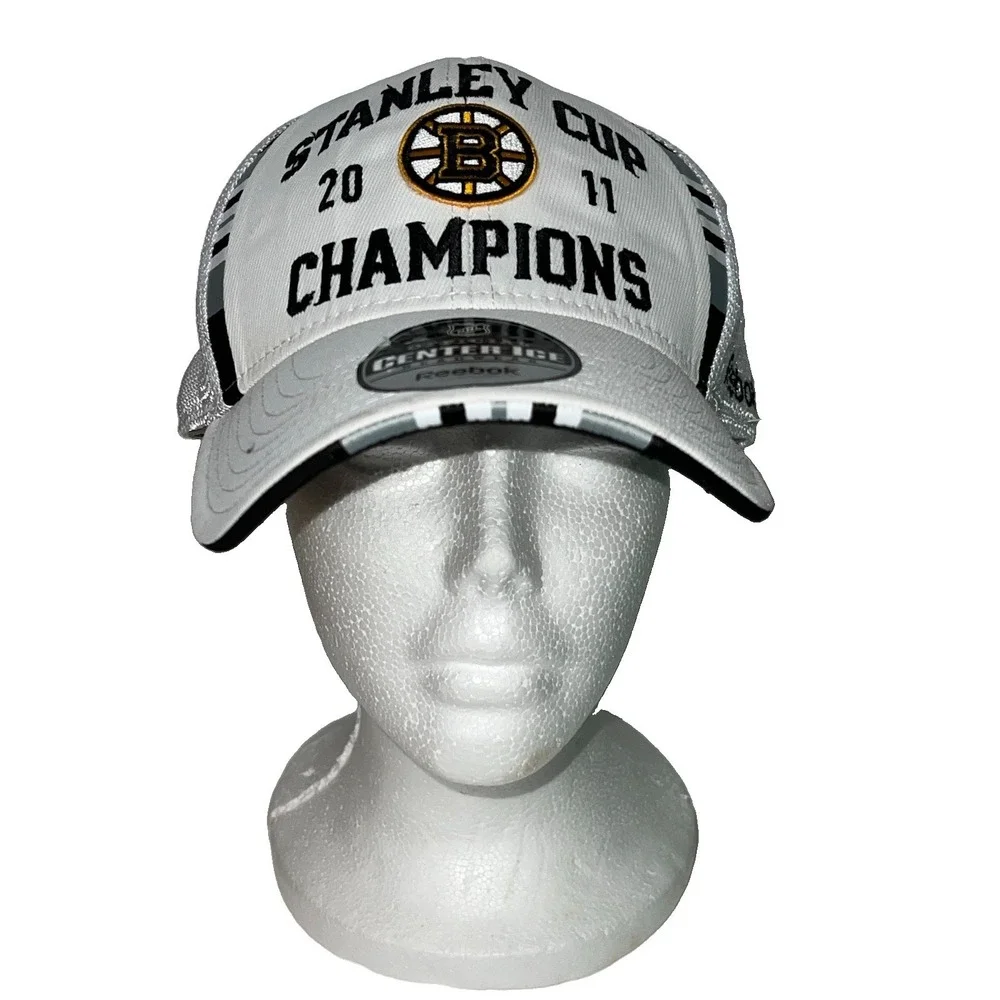 (5)Reebok Center Ice BOSTON BRUINS 2011 Stanley Cup Champions Hat Fitted OSFA